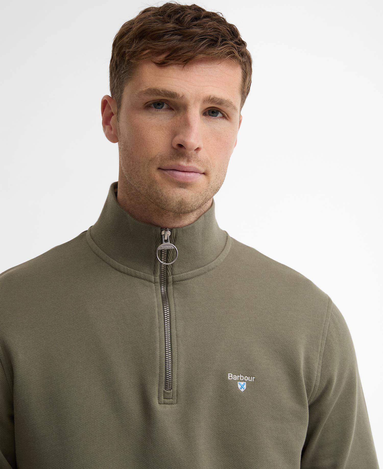 Rosford Quarter-Zip Sweatshirt Dusty Olive image number 3