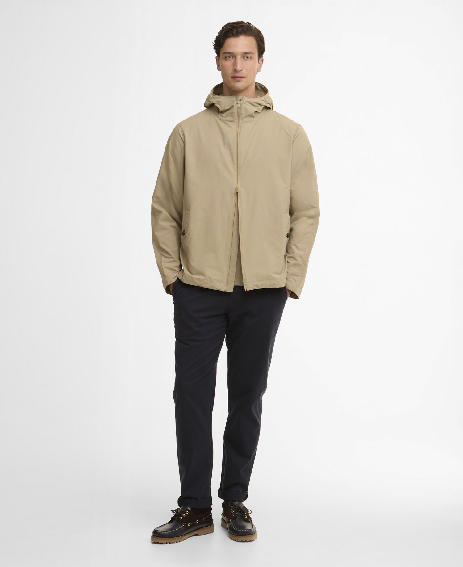 Jacke Modern Rokig Hooded Showerproof Washed Stone