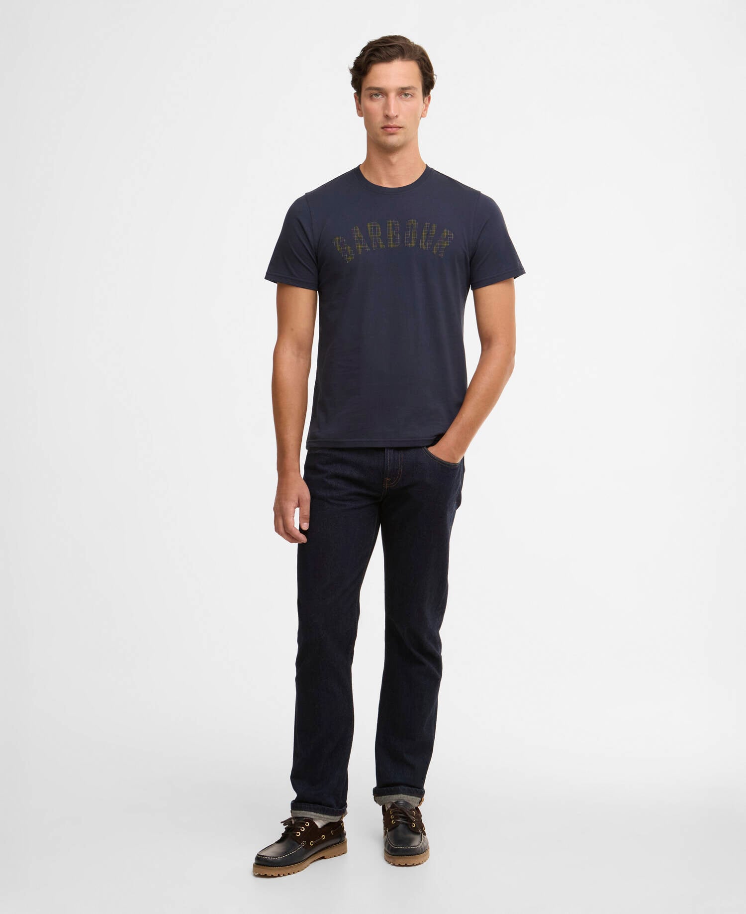 Berwick Tartan T-Shirt Navy image number 1
