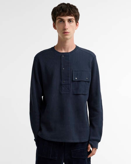 Barbour x Norbit Relaxed Waffle Shirt Navy