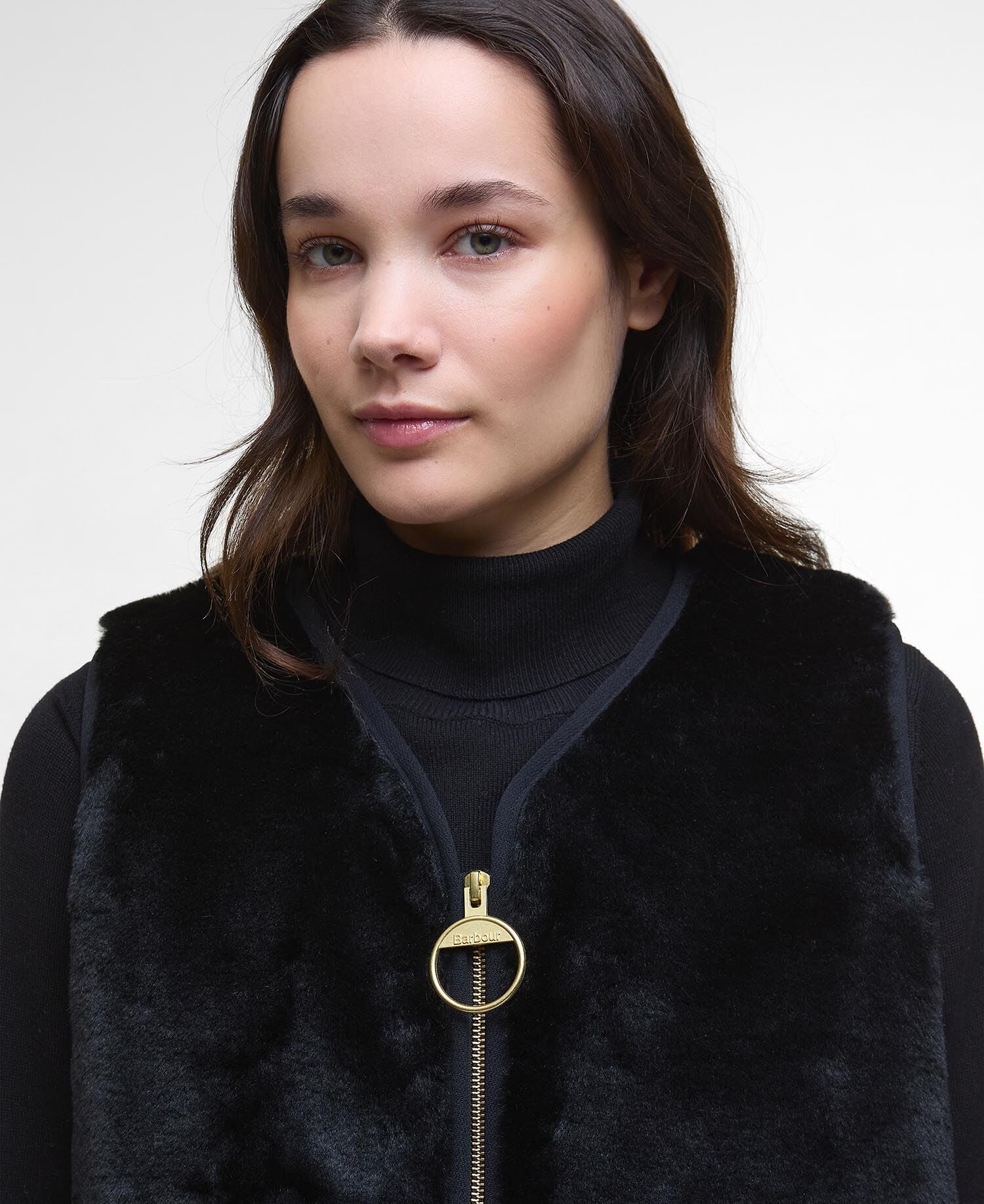Karin Faux-Fur Gilet Black Fur