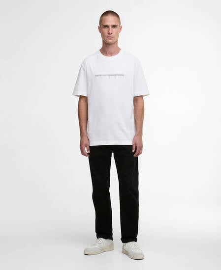 T-Shirt Outline Motor Graphic White