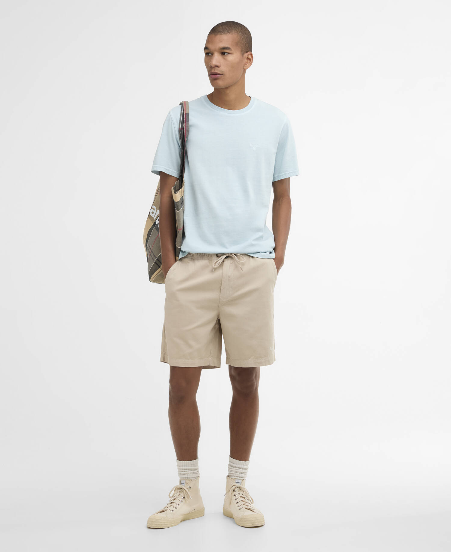 Washed Oxford Relaxed Shorts Mist image number 0