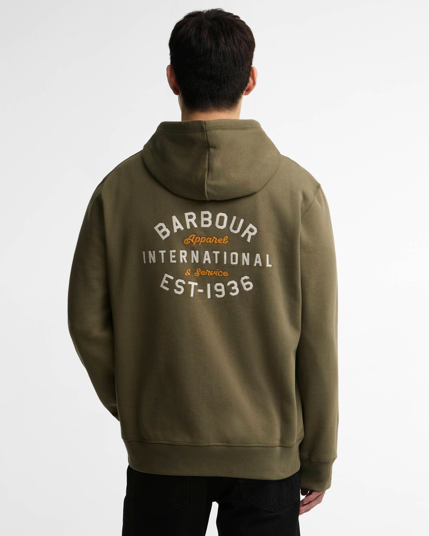 Hoodie Pull Graphic Mid Olive image number 2