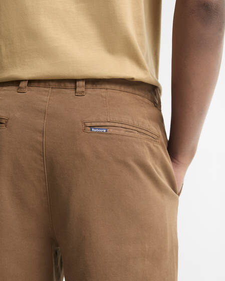 Hose Washed Stretch Tailored Dark Sand