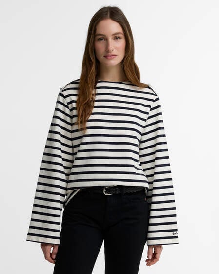 Amryn Striped Long-Sleeved T-Shirt Cloud/Dk Navy