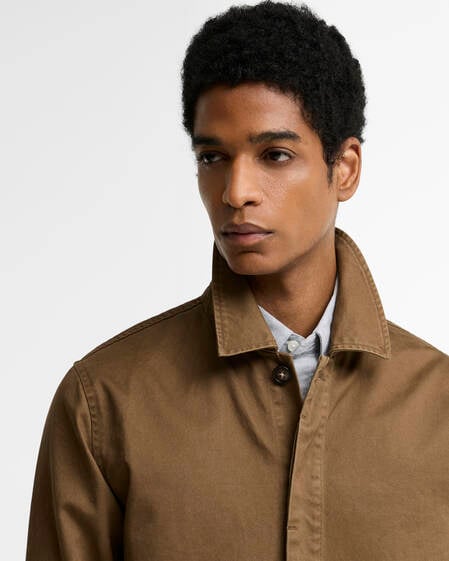 Overshirt in twill Yorklane Dark Sand
