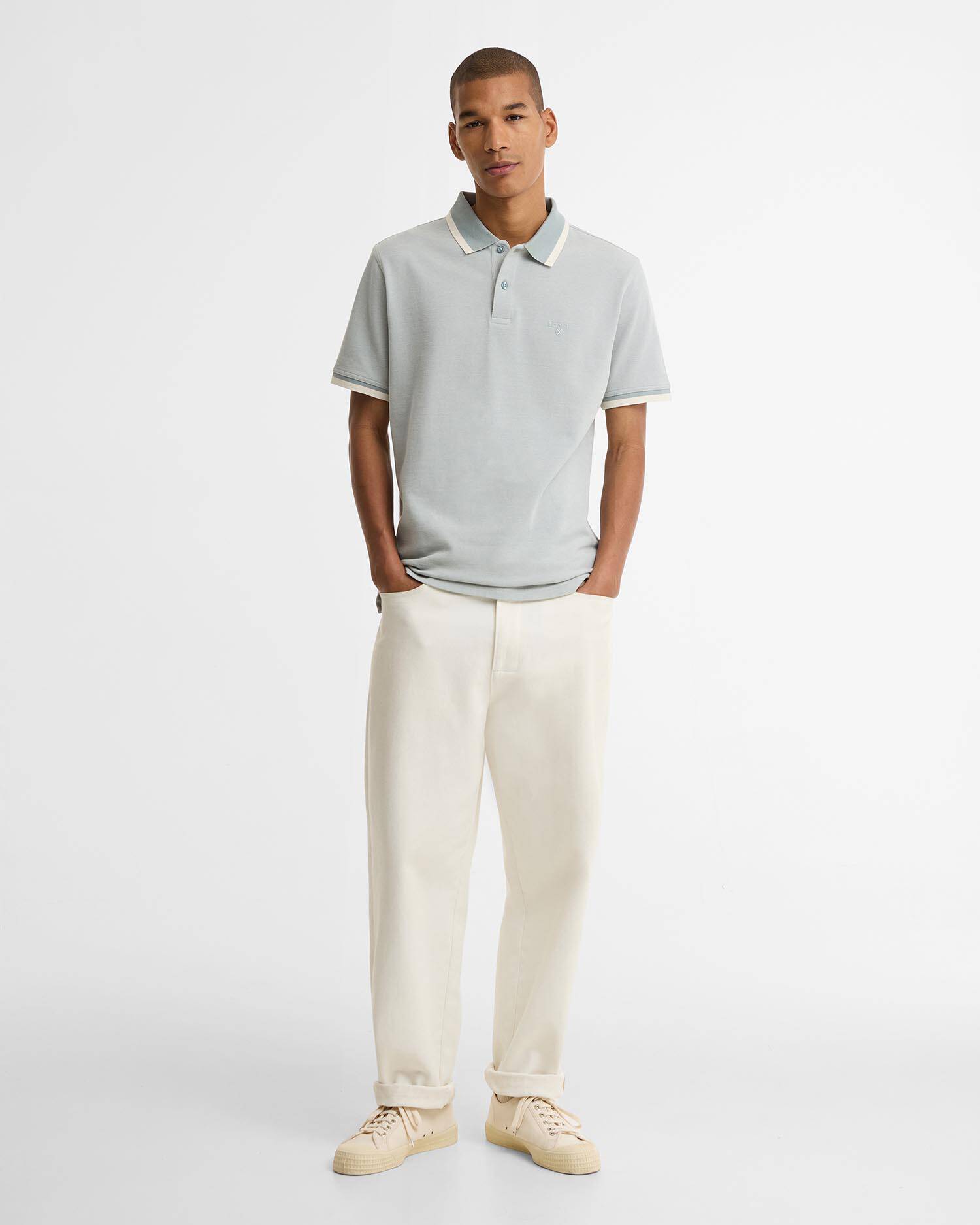 Polo Barnard a maniche corte Dusty Slate image number 1
