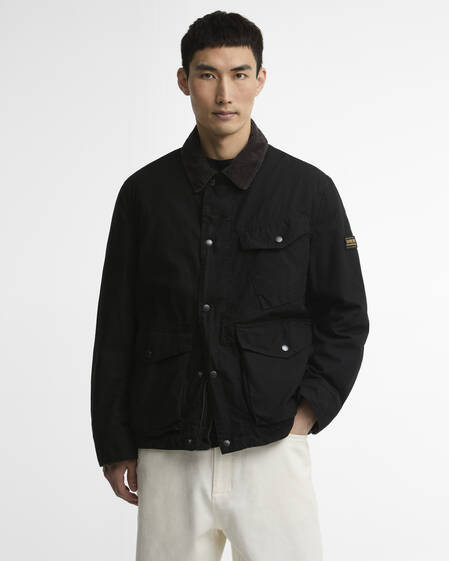 Winter Drifter Washed Waxed Jacket Black