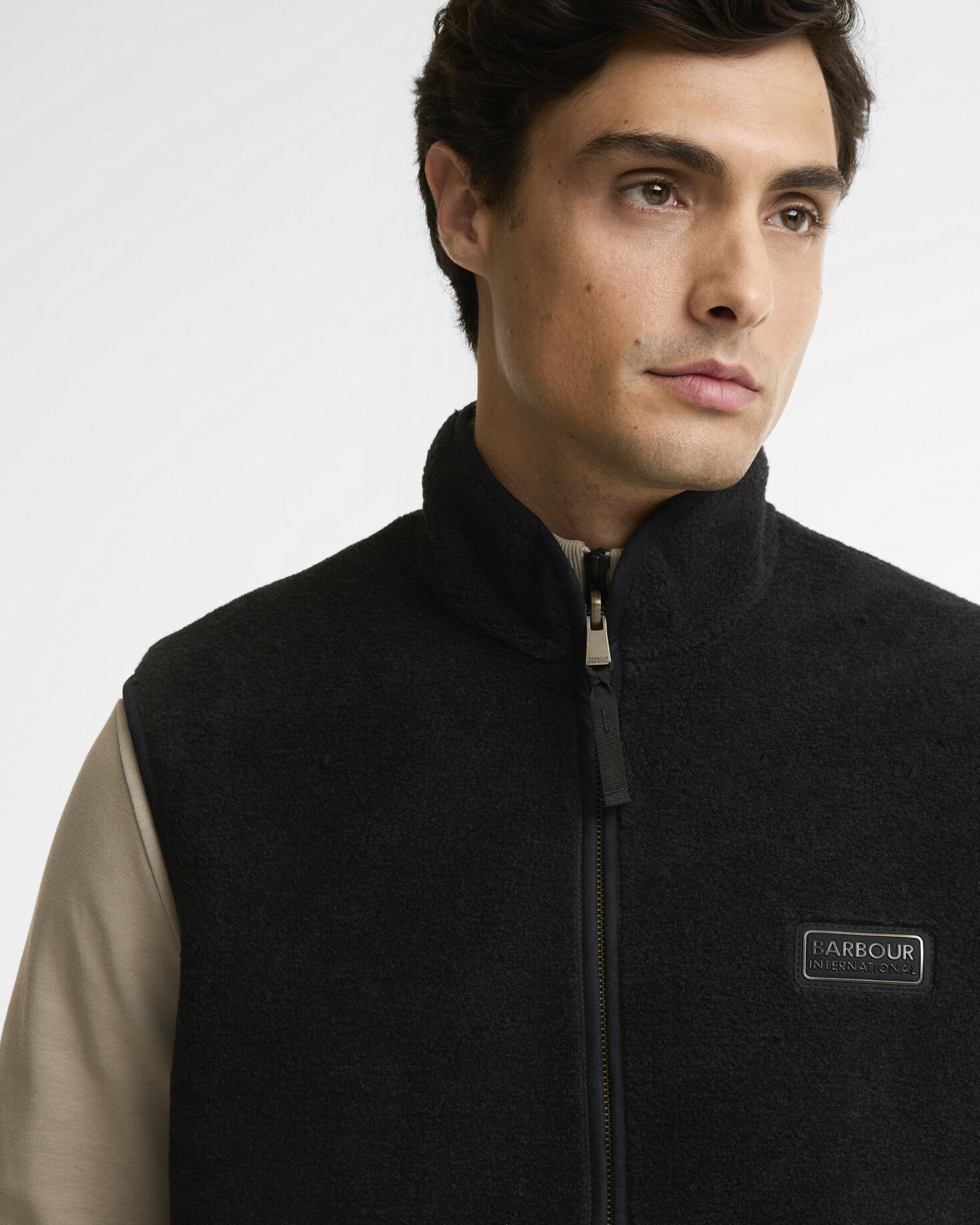Gilet reversibile in pile Dark Black