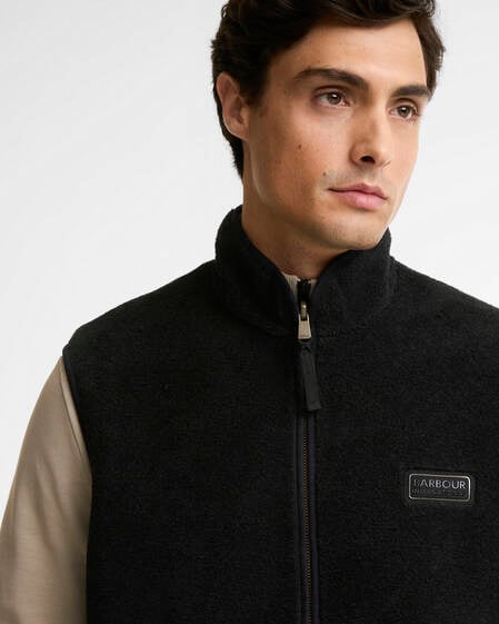 Gilet reversibile in pile Dark Black
