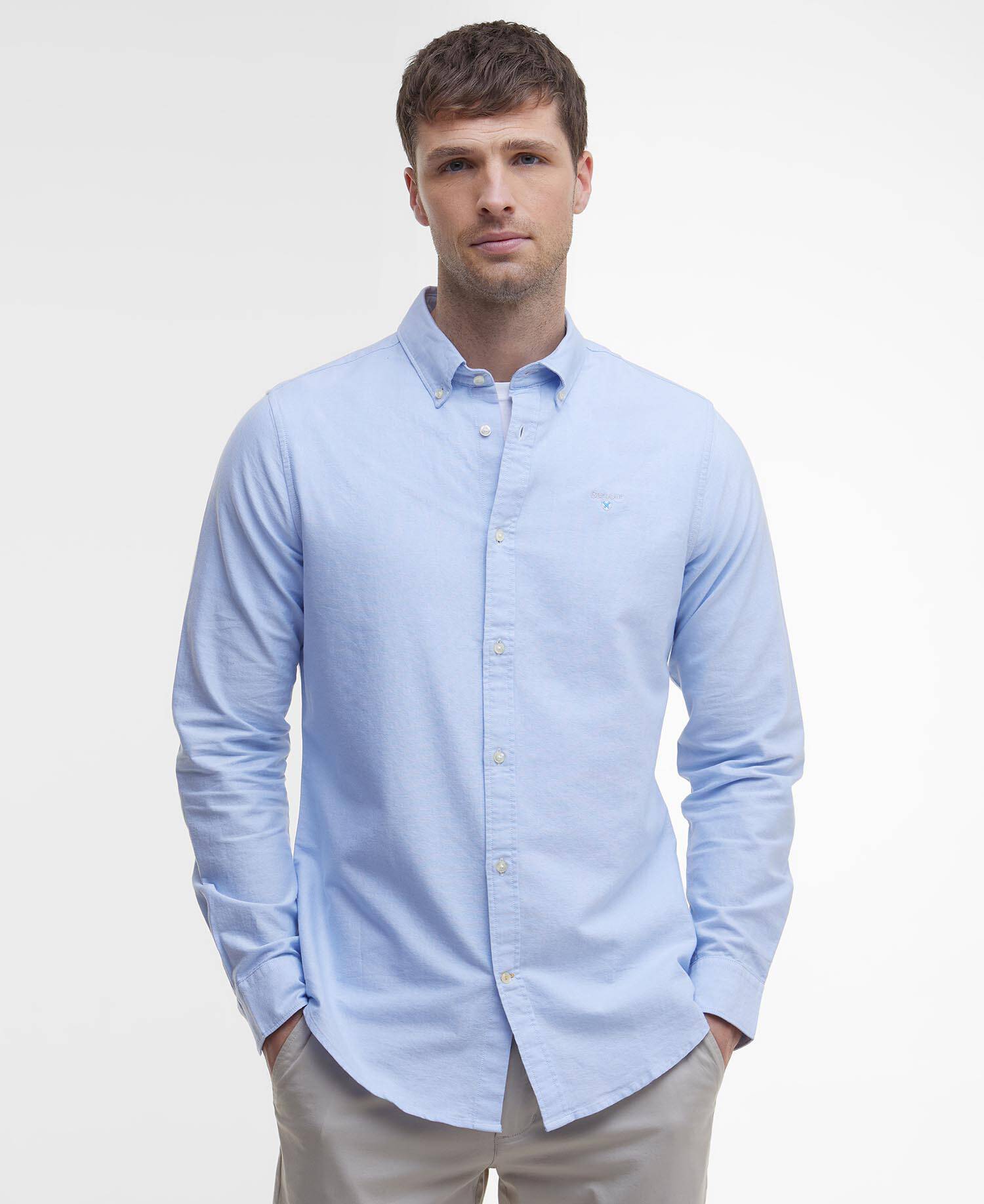 Oxford Tailored Long-Sleeved Shirt Sky image number 0