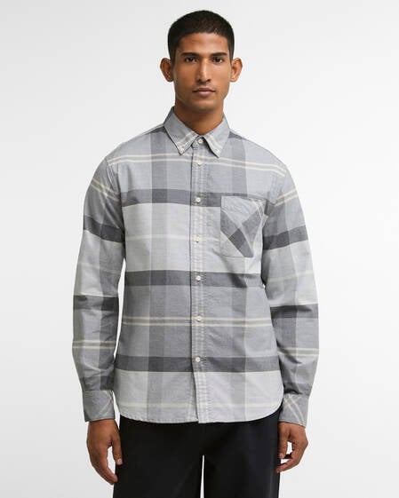 Camicia Mineral Dunoon in tartan con taglio classico Ice Granite