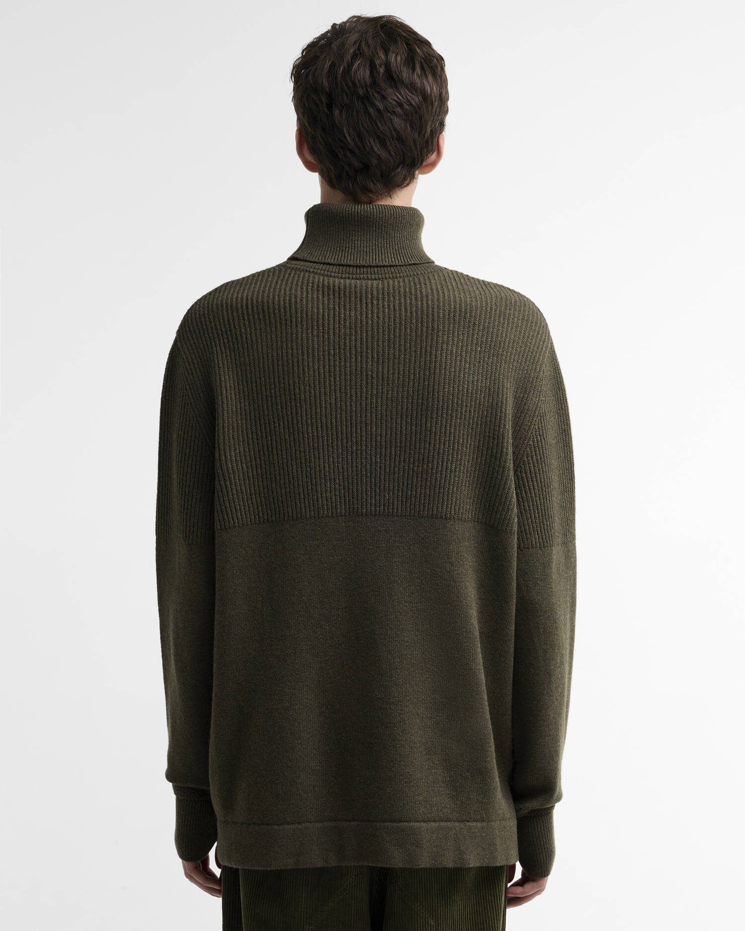 Barbour x Norbit Rollneck Wool Jumper Olive image number 2