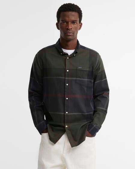 Dunoon Tailored Long-Sleeved Shirt Shadow Classic Tartan