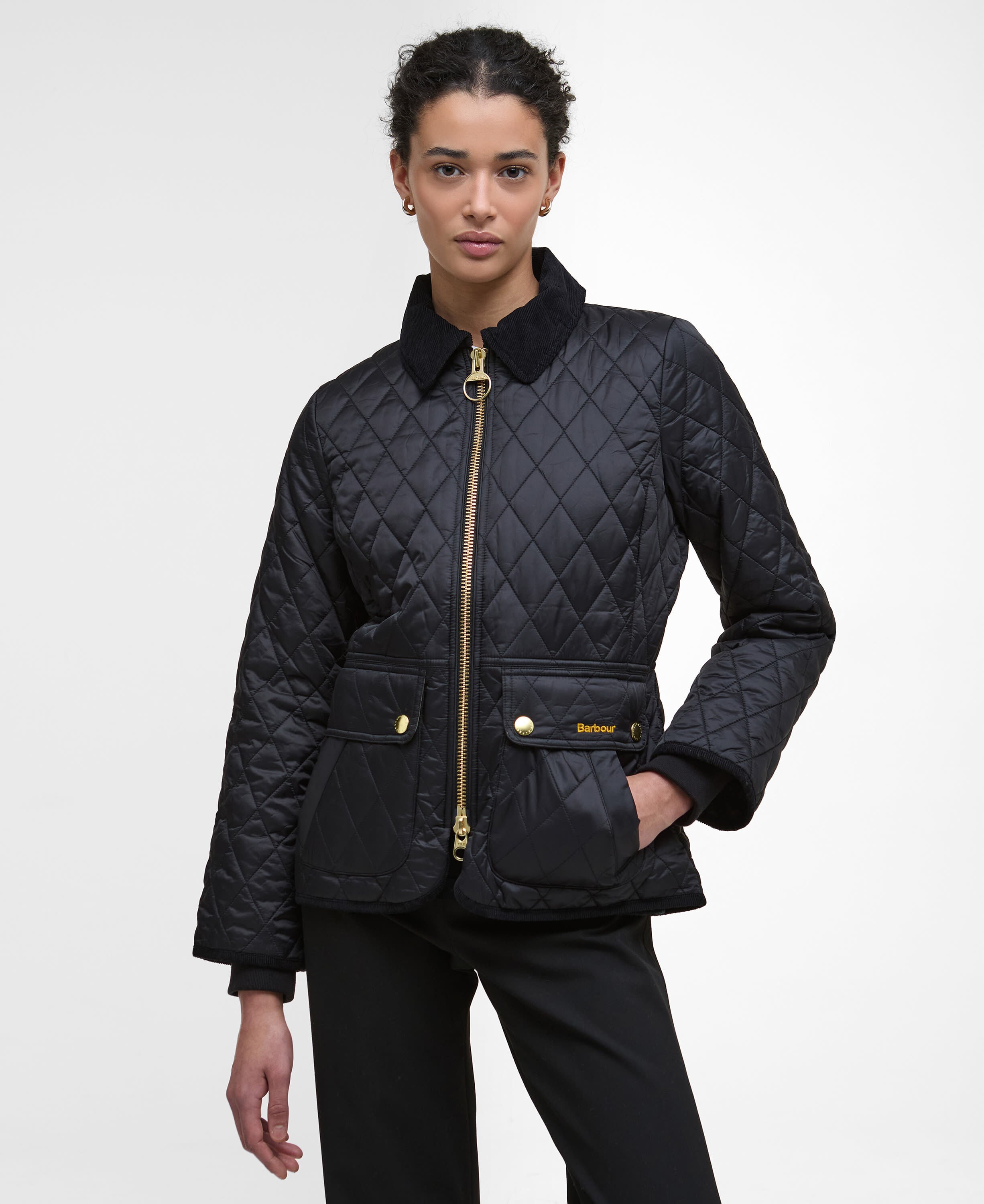 Beadnell Fitted Quilted Jacket Black/Classic