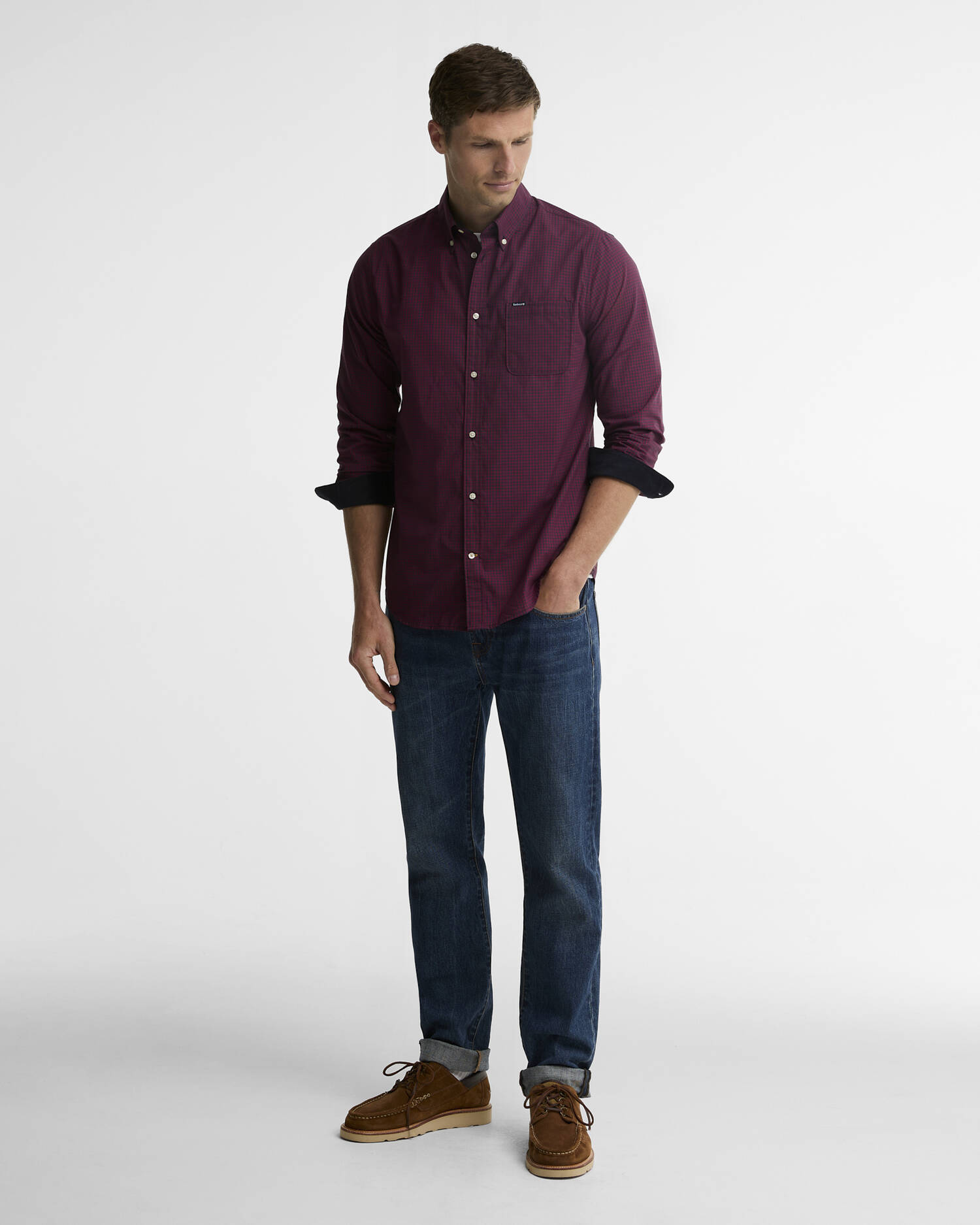 Barbour Hemd Harbourwall Tailored Fit Red image number 1