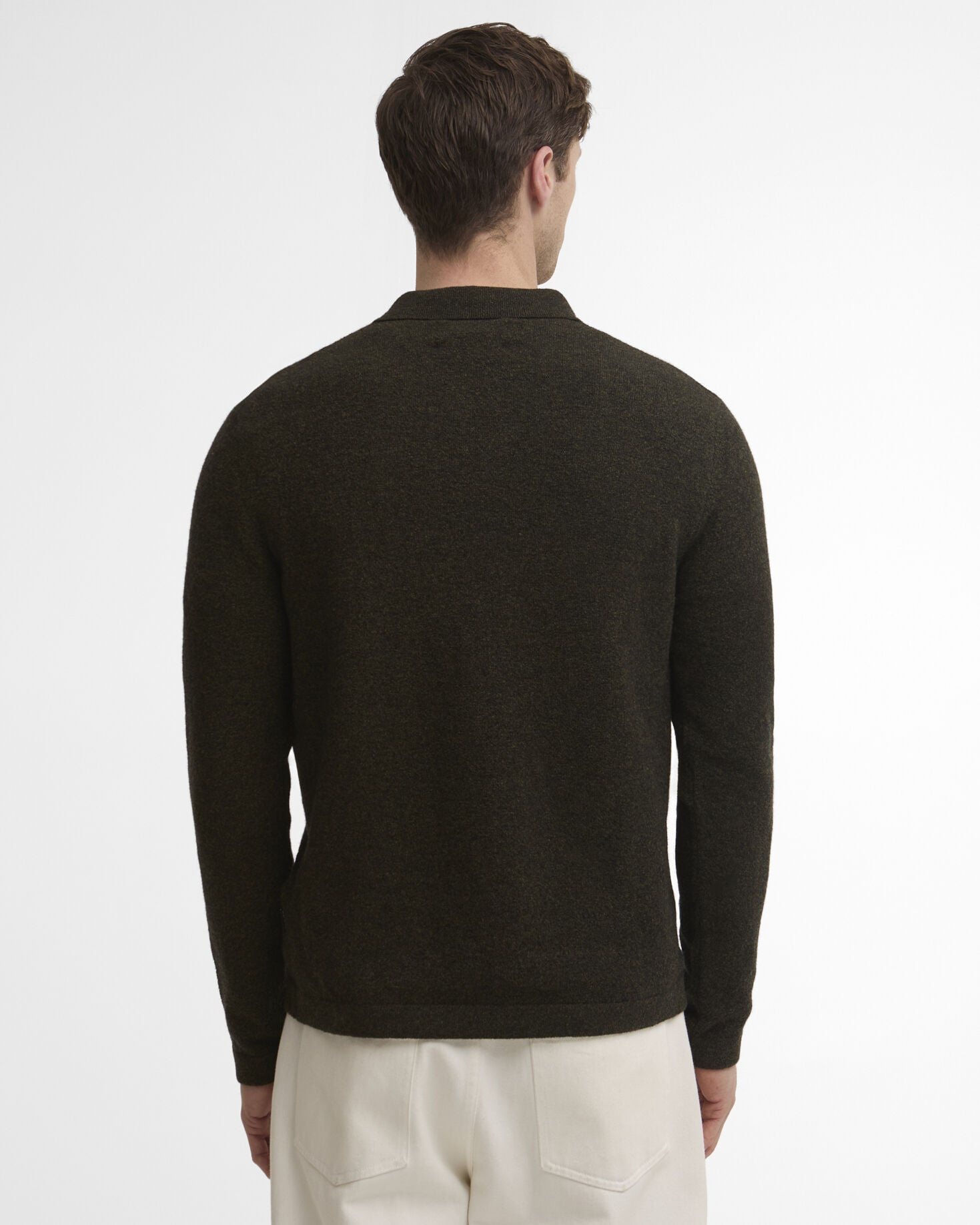 Bearsted Knitted Polo Shirt Sage