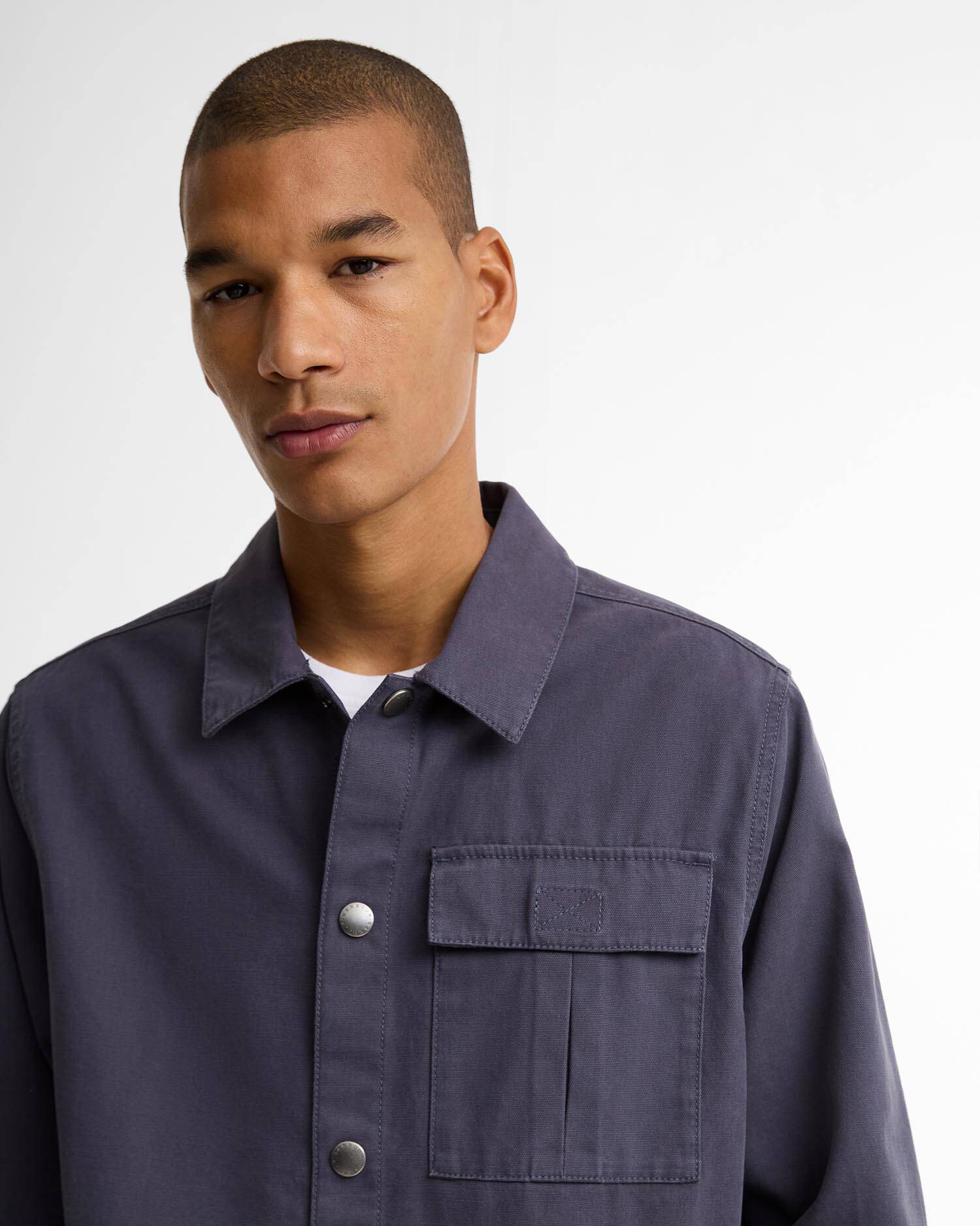 Overshirt Wetheral Twill Washed Navy image number 3