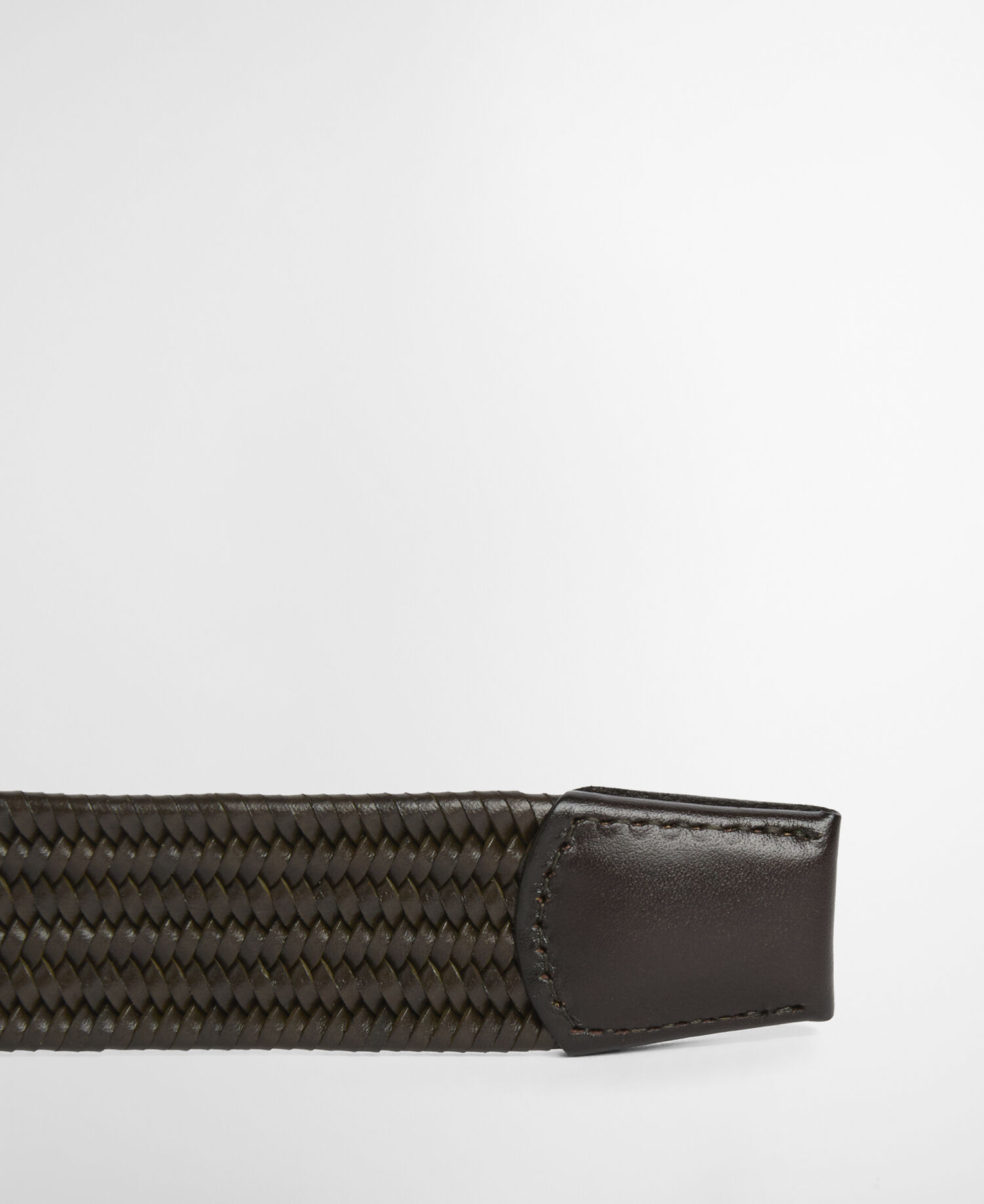 Lederg&uuml;rtel Stretch Dark Olive