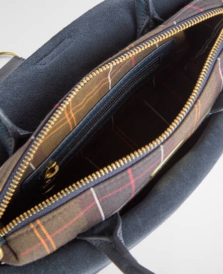 Barbour Ledertasche Alder Mini Navy