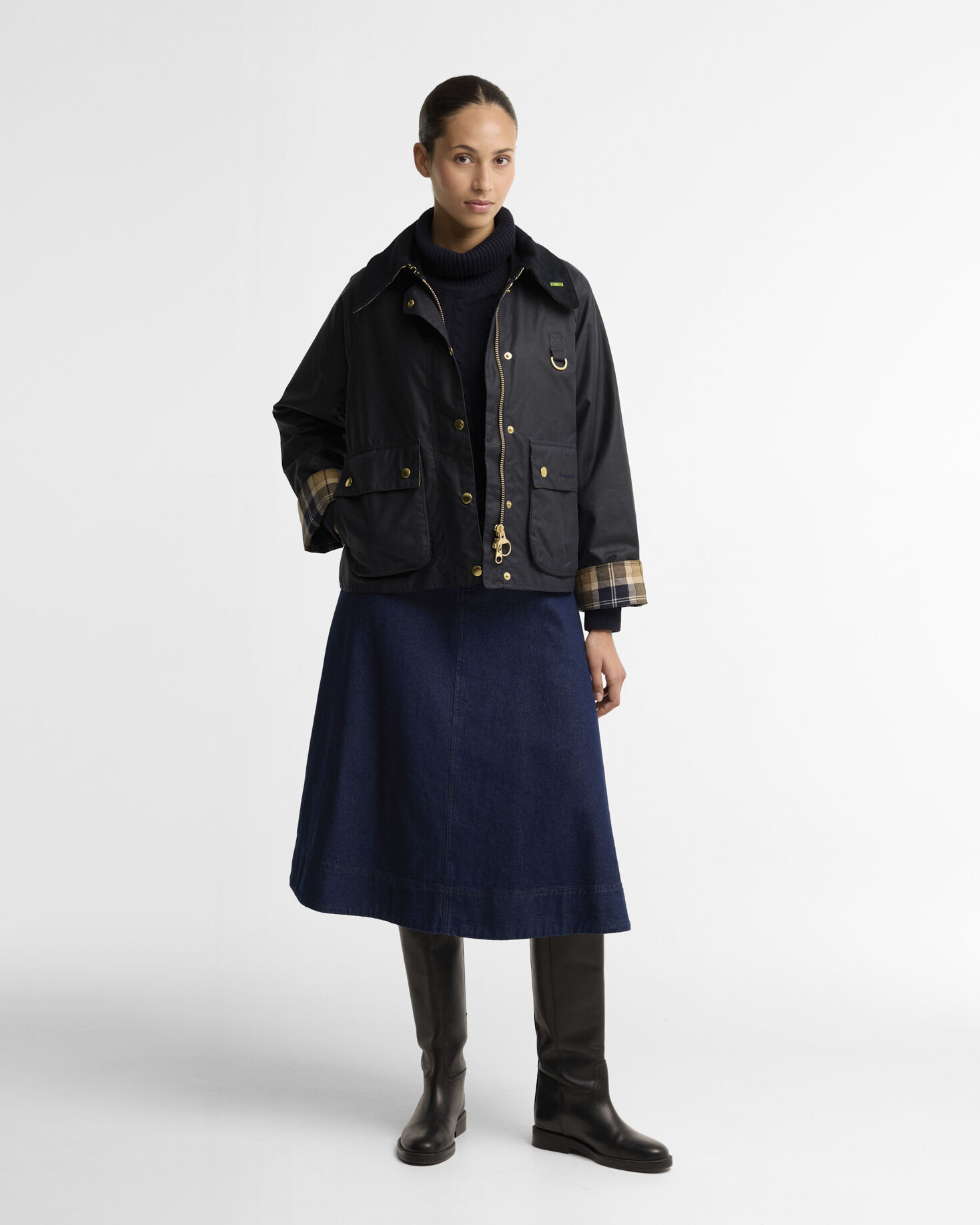 Icons Modern Spey Waxed Jacket Navy/Birchwood