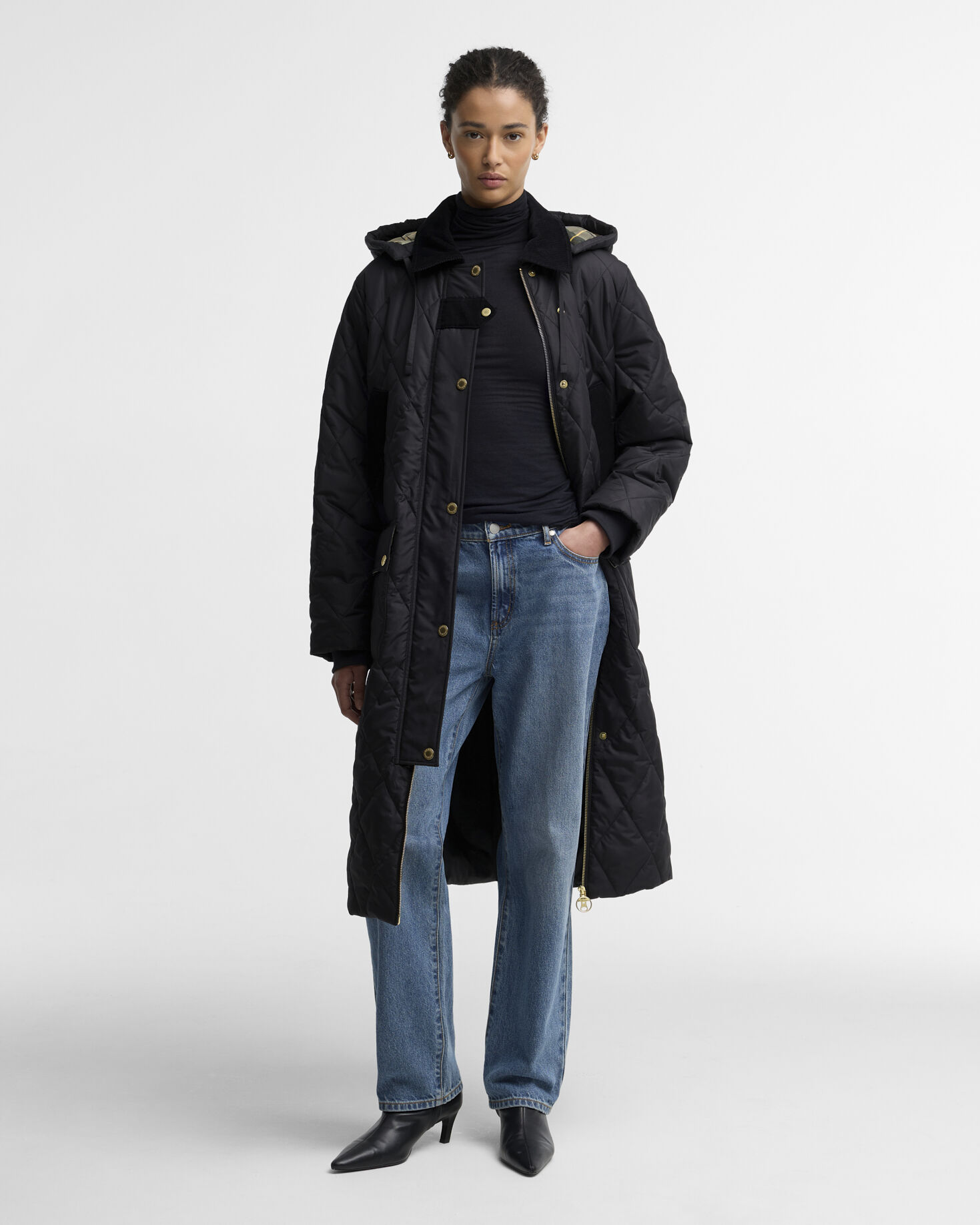 Rudson Quilted Jacket Black/Ancient