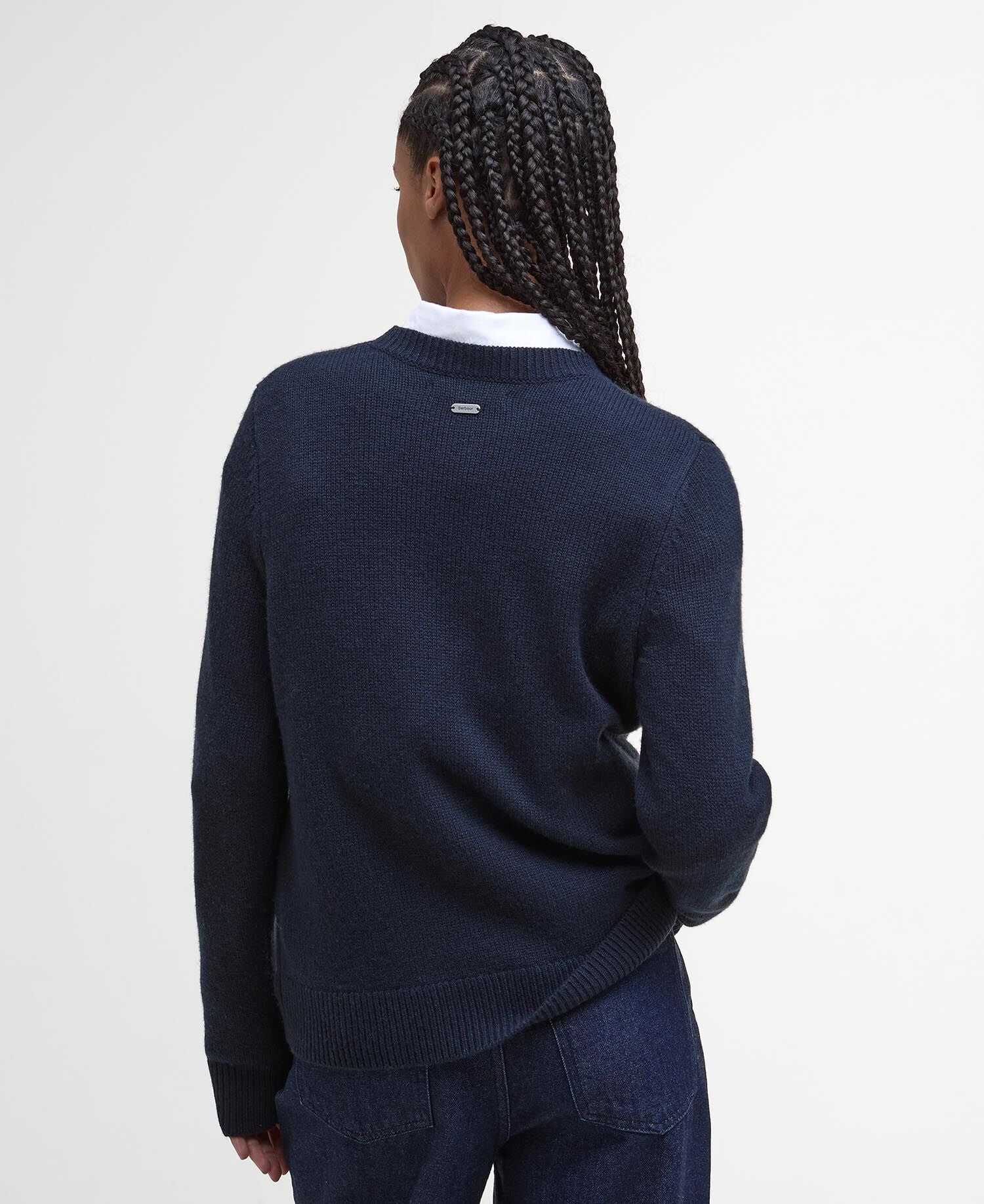Woodhouse Wool-Cashmere Crew Neck Jumper Navy