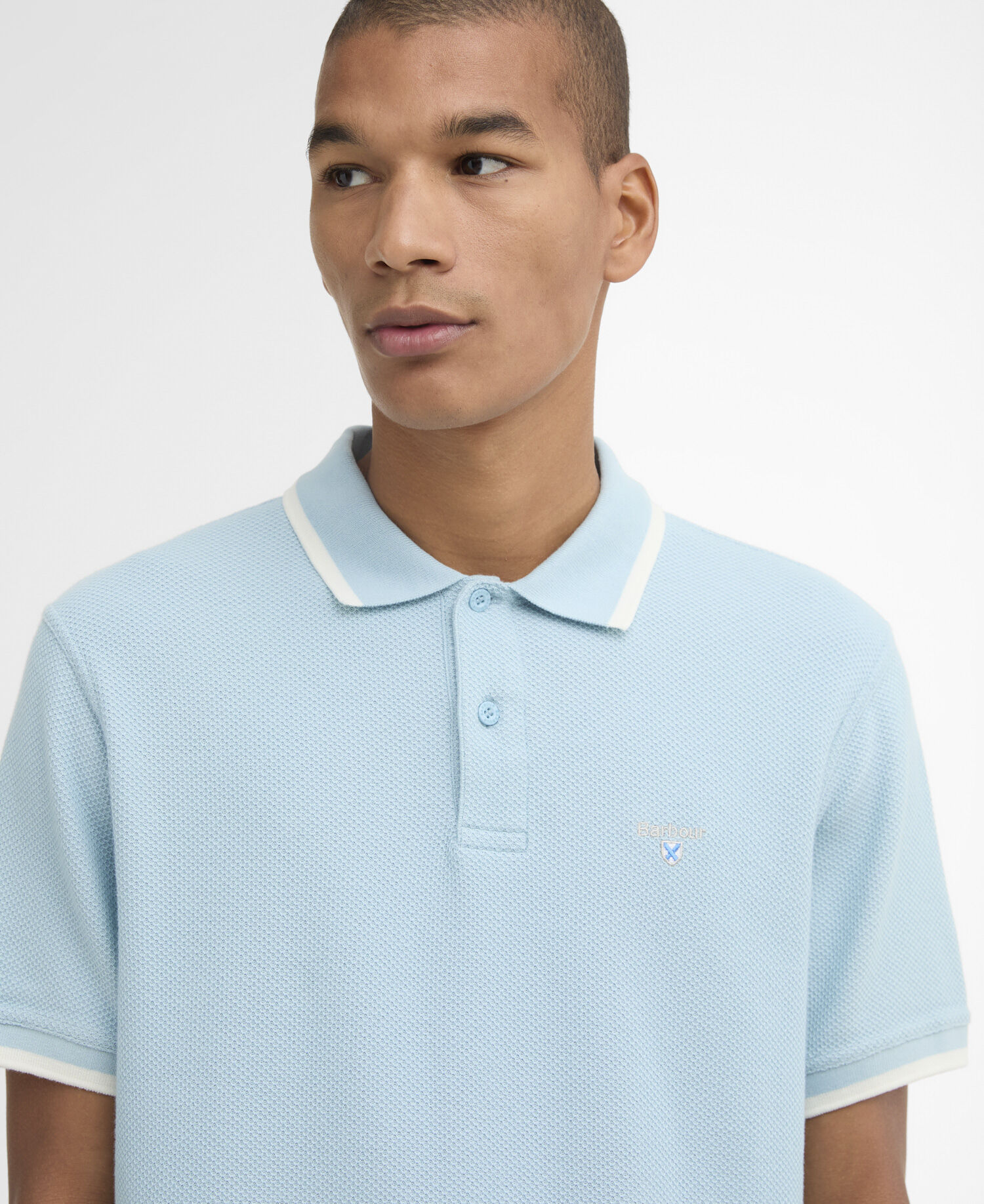 Polo Ferriby leggermente aderente Surf Blue