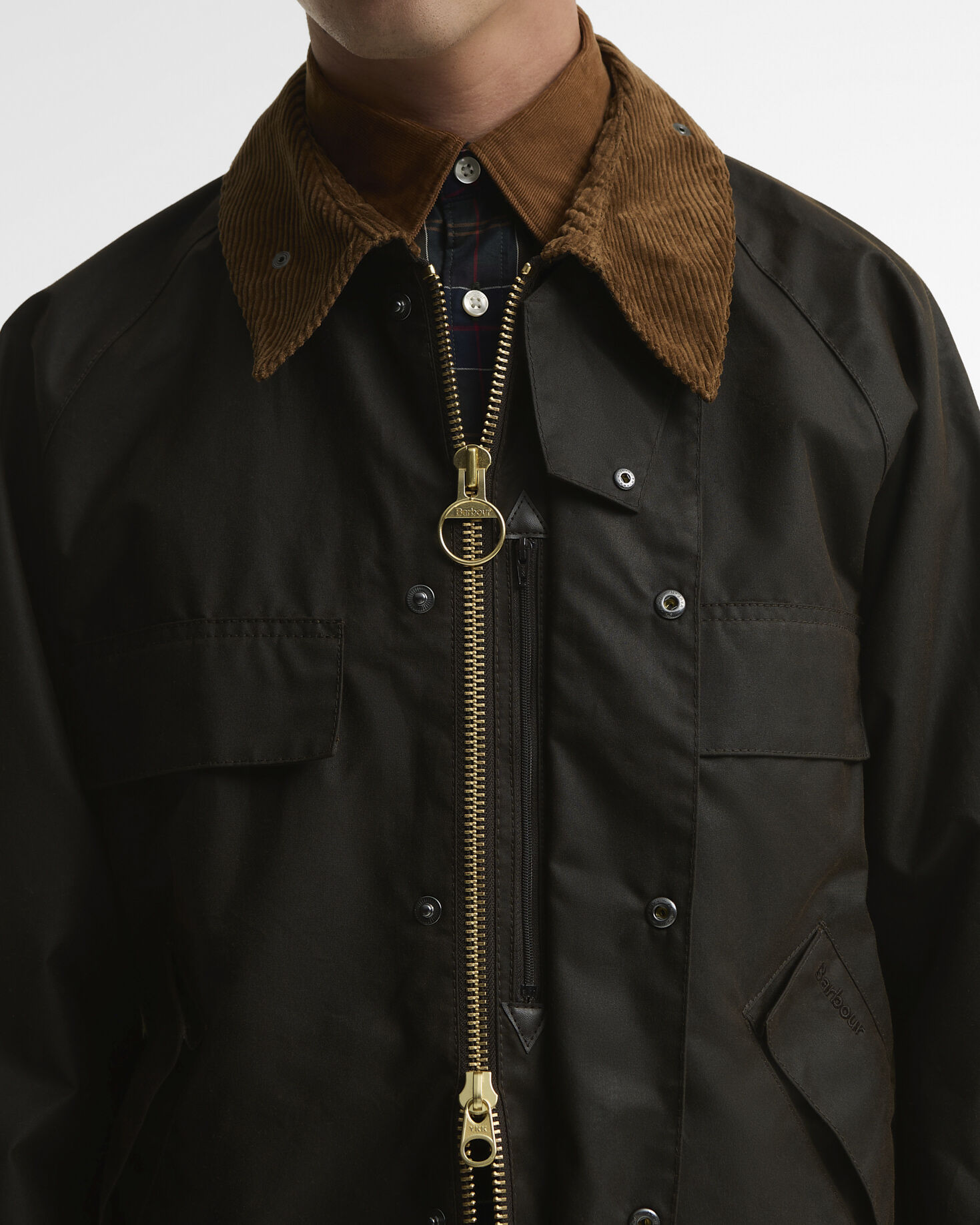 Four Pocket Transport Waxed Jacket Dark Brown