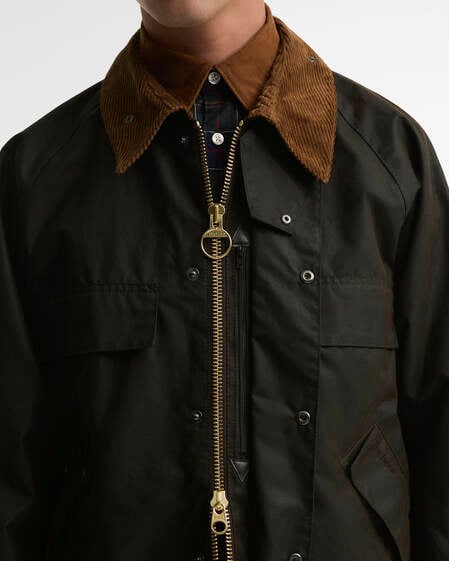 Four Pocket Transport Waxed Jacket Dark Brown