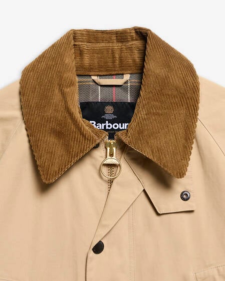 Peached Oversized Bedale Casual Jacket Stone