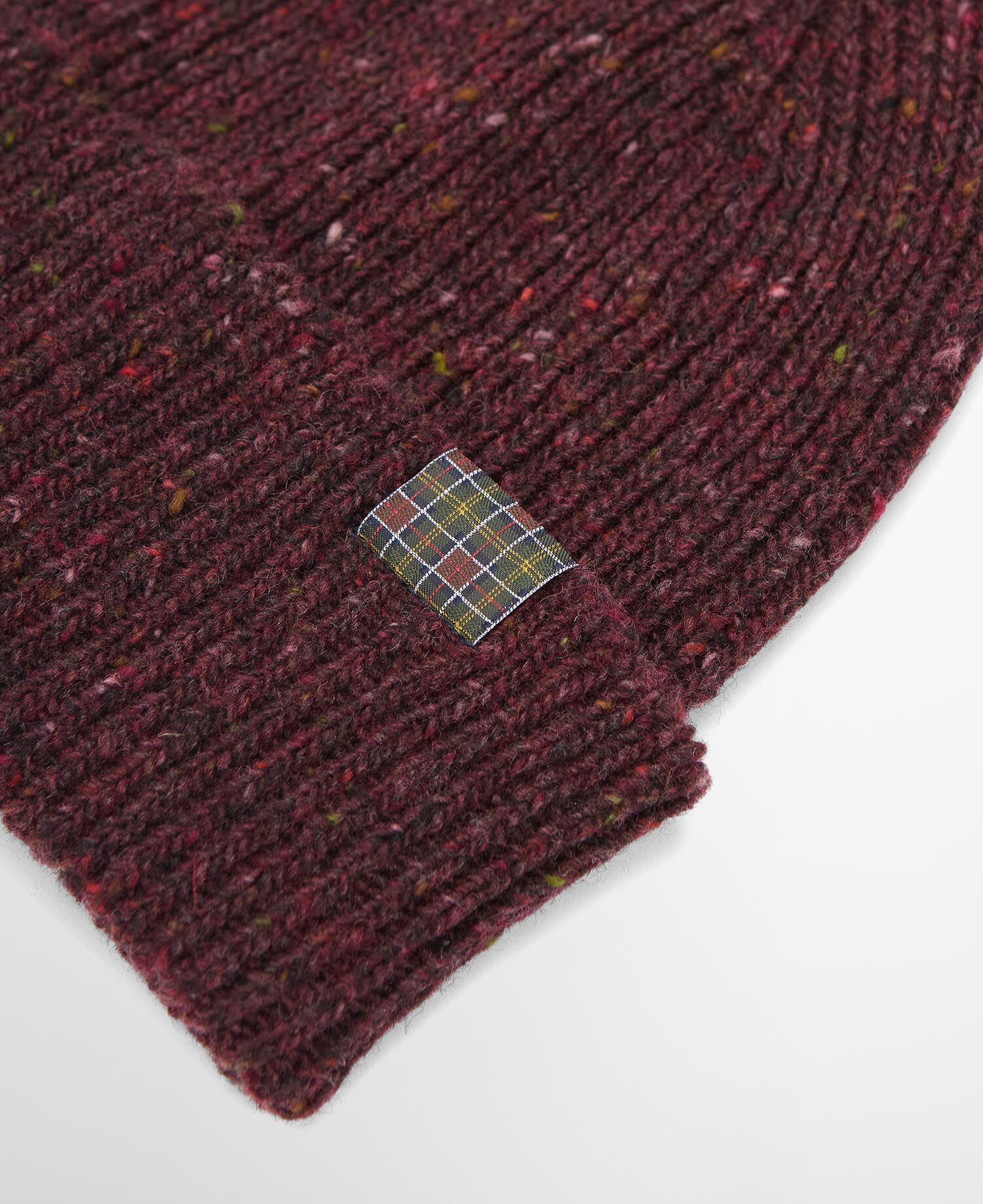 Berretto in tweed Scottish Donegal Merlot