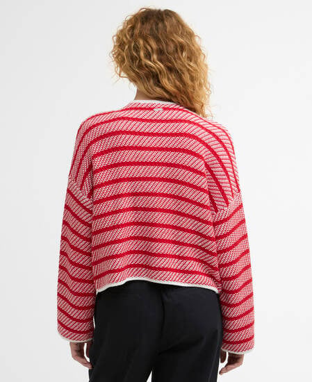 Cardigan Polly Striped Poppy Red Stripe