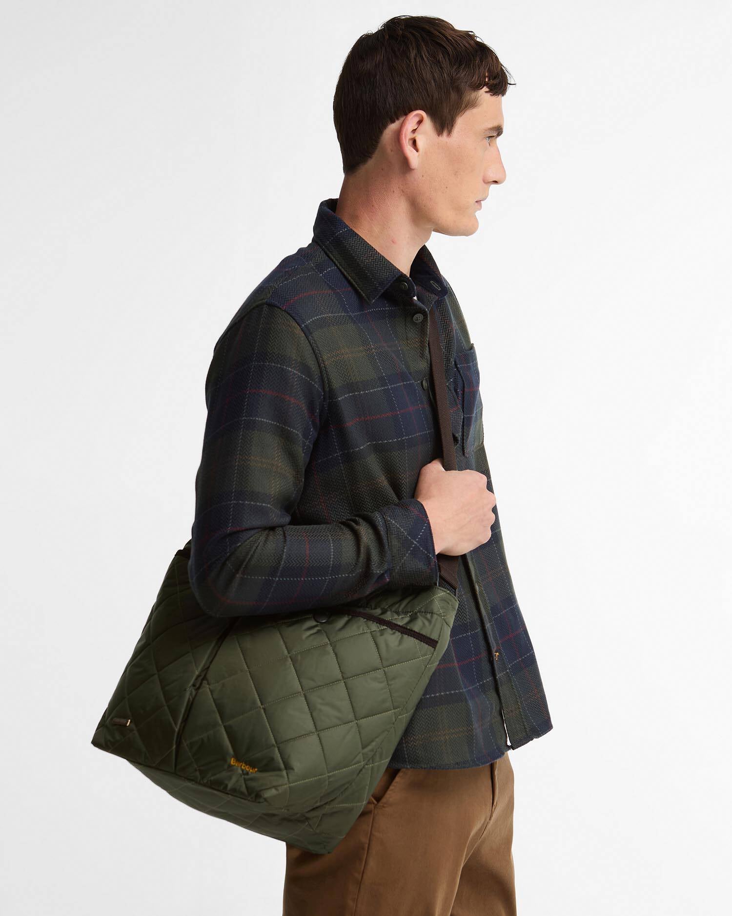 Barbour Tote Bag Liddesdale Quilted Olive image number 4