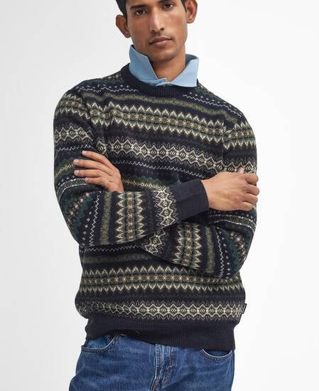 Case Fair Isle Jumper Black Marl