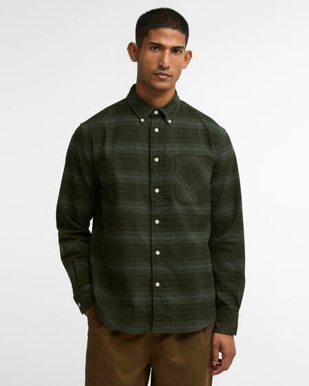 Mineral Tartan Authentic-Fit Long-Sleeved Shirt Pine Glen