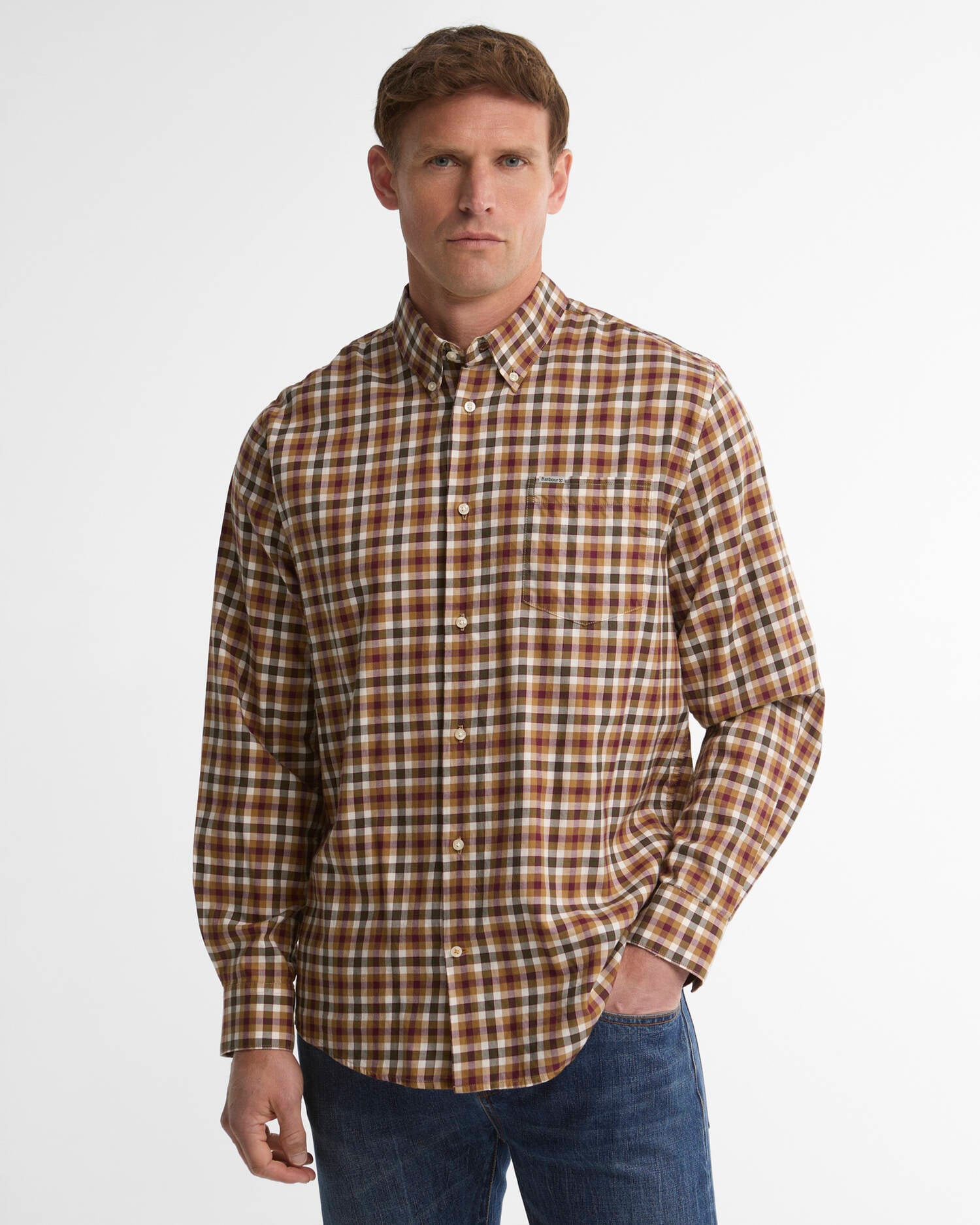 Fallowlane Regular-Fit Long-Sleeved Shirt Olive image number 0