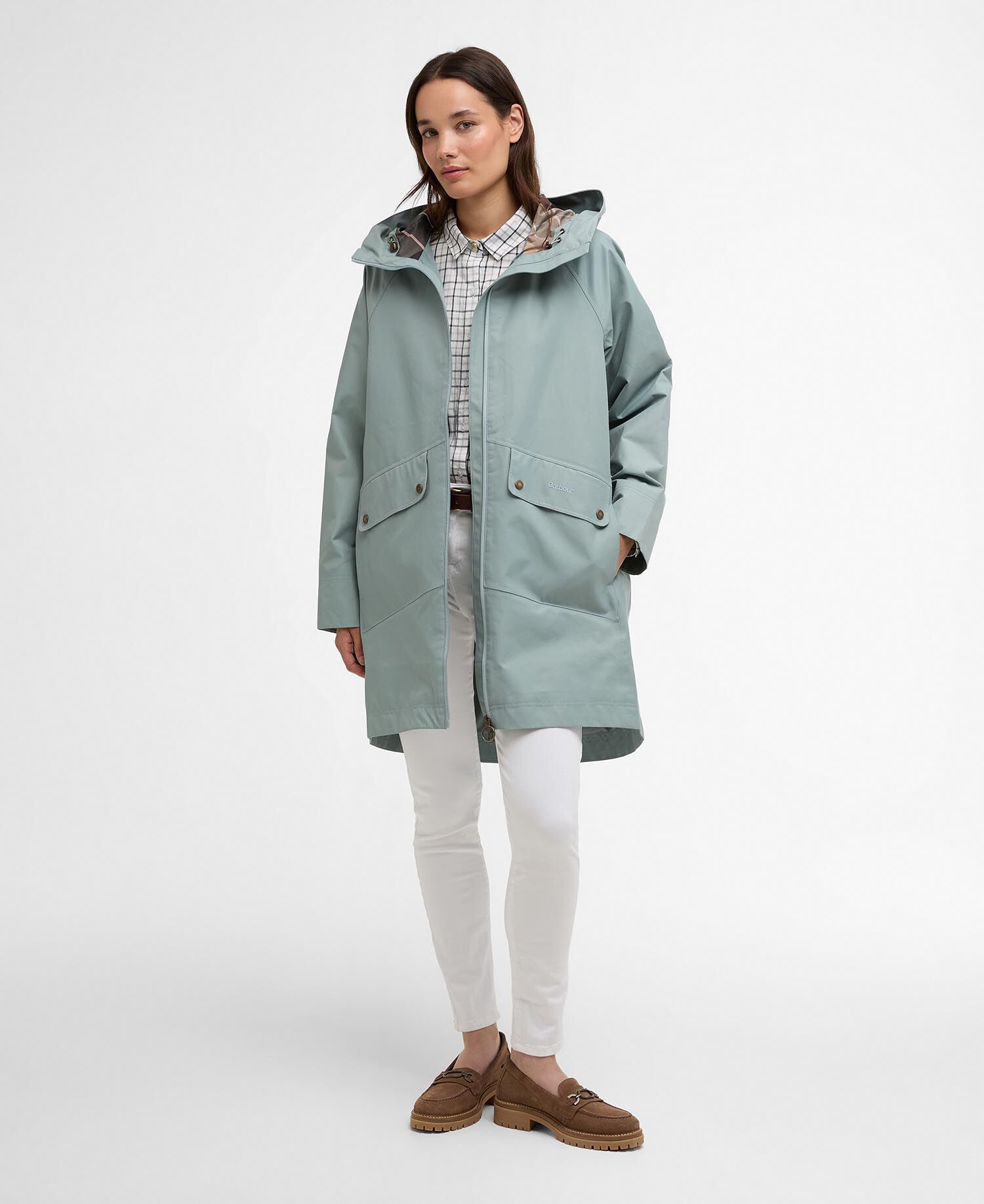 Heron Waterproof Jacket Blue Sage/Gardenia