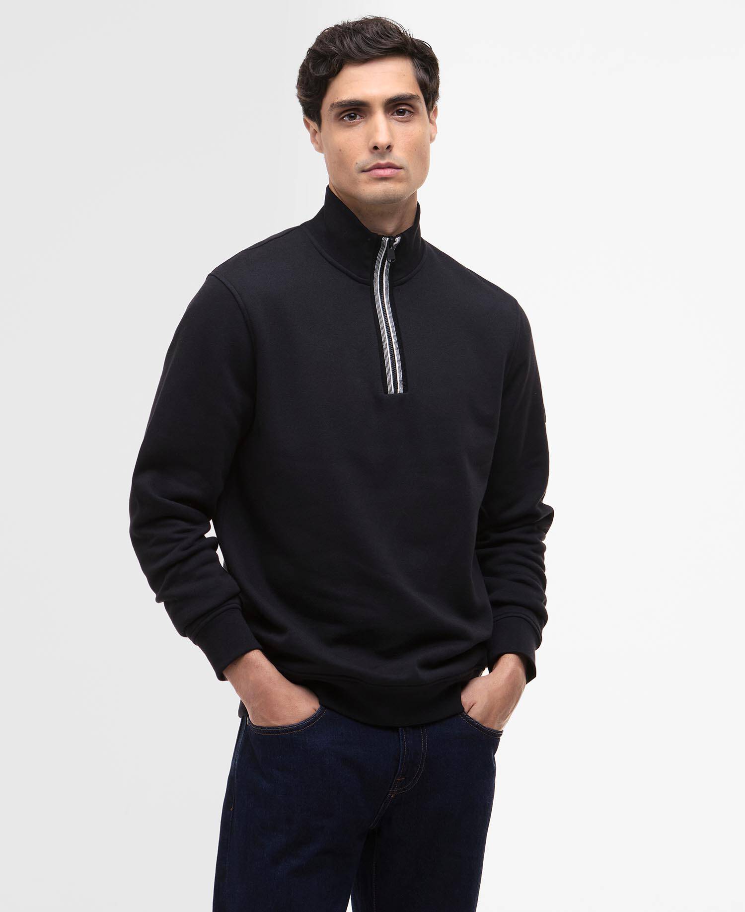 Rufforth Quarter-Zip Sweatshirt Black image number 0