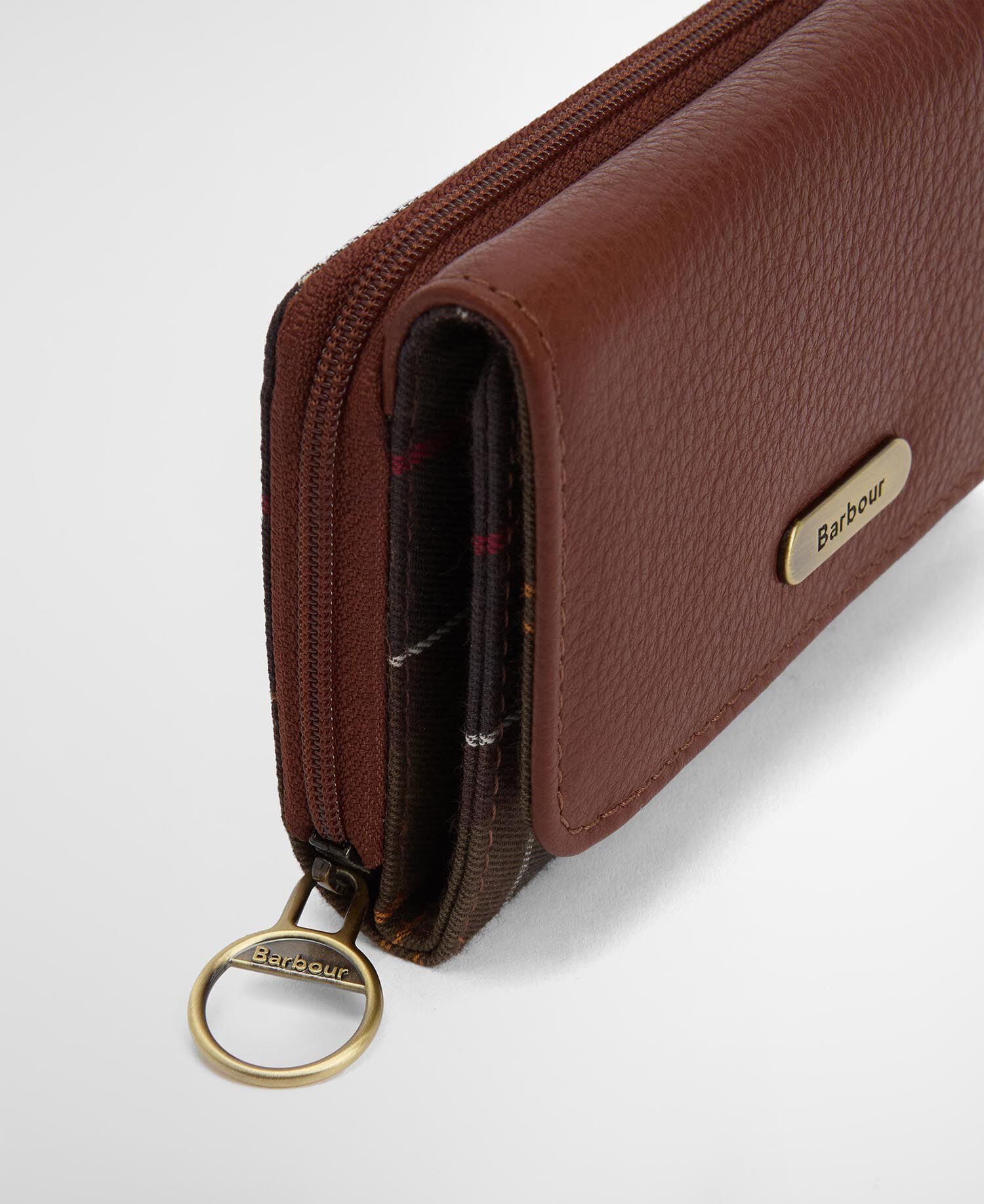 Rosa Leather French Purse Brown/Classic Tartan