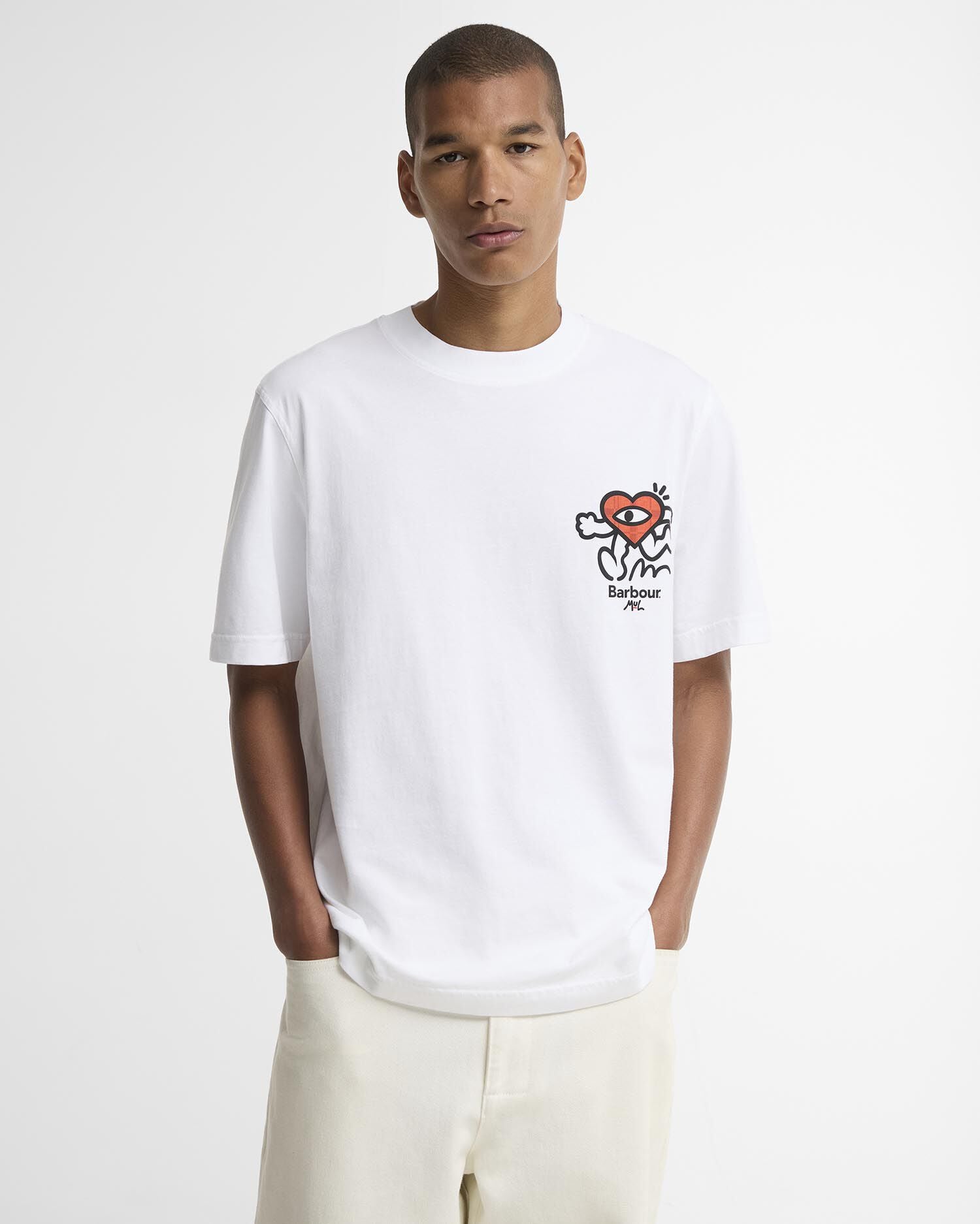 Barbour x Mul Camping Trip Relaxed T-Shirt White