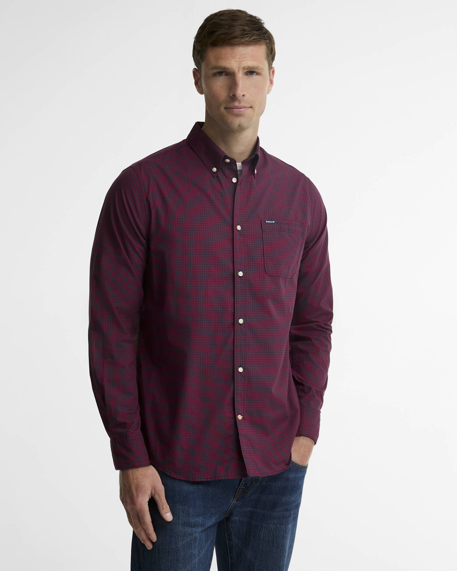 Barbour Hemd Harbourwall Tailored Fit Red image number 0
