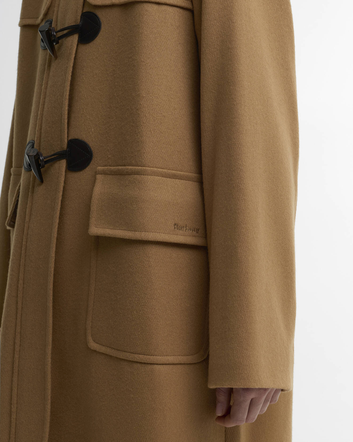 Barbour Woll-Dufflecoat Melody Beige/Birchwood Dress image number 4