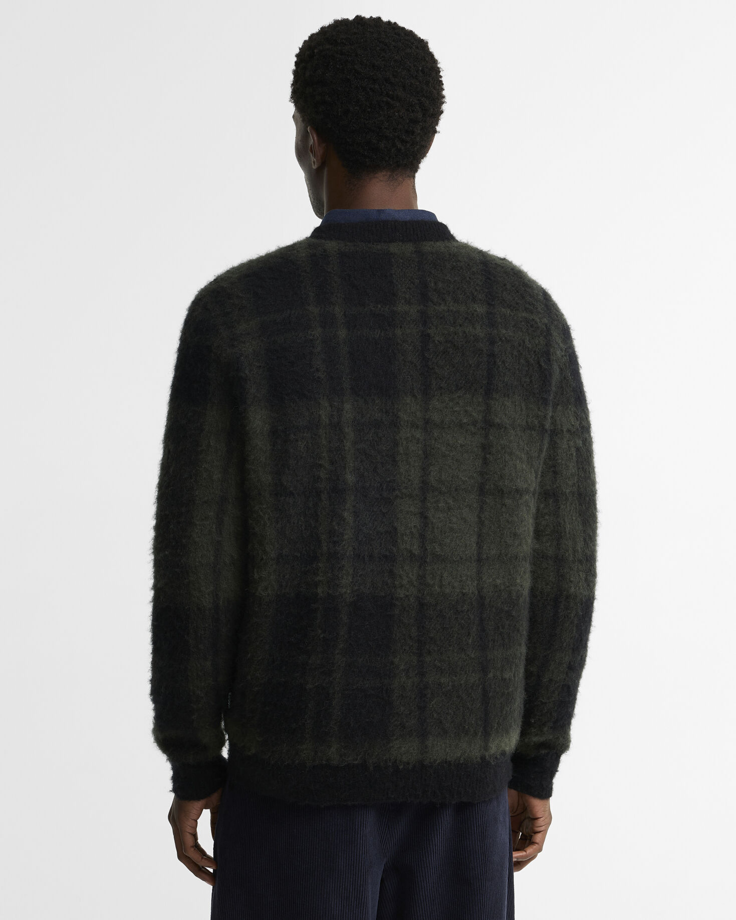 Hunham Tartan V-Neck Jumper Black