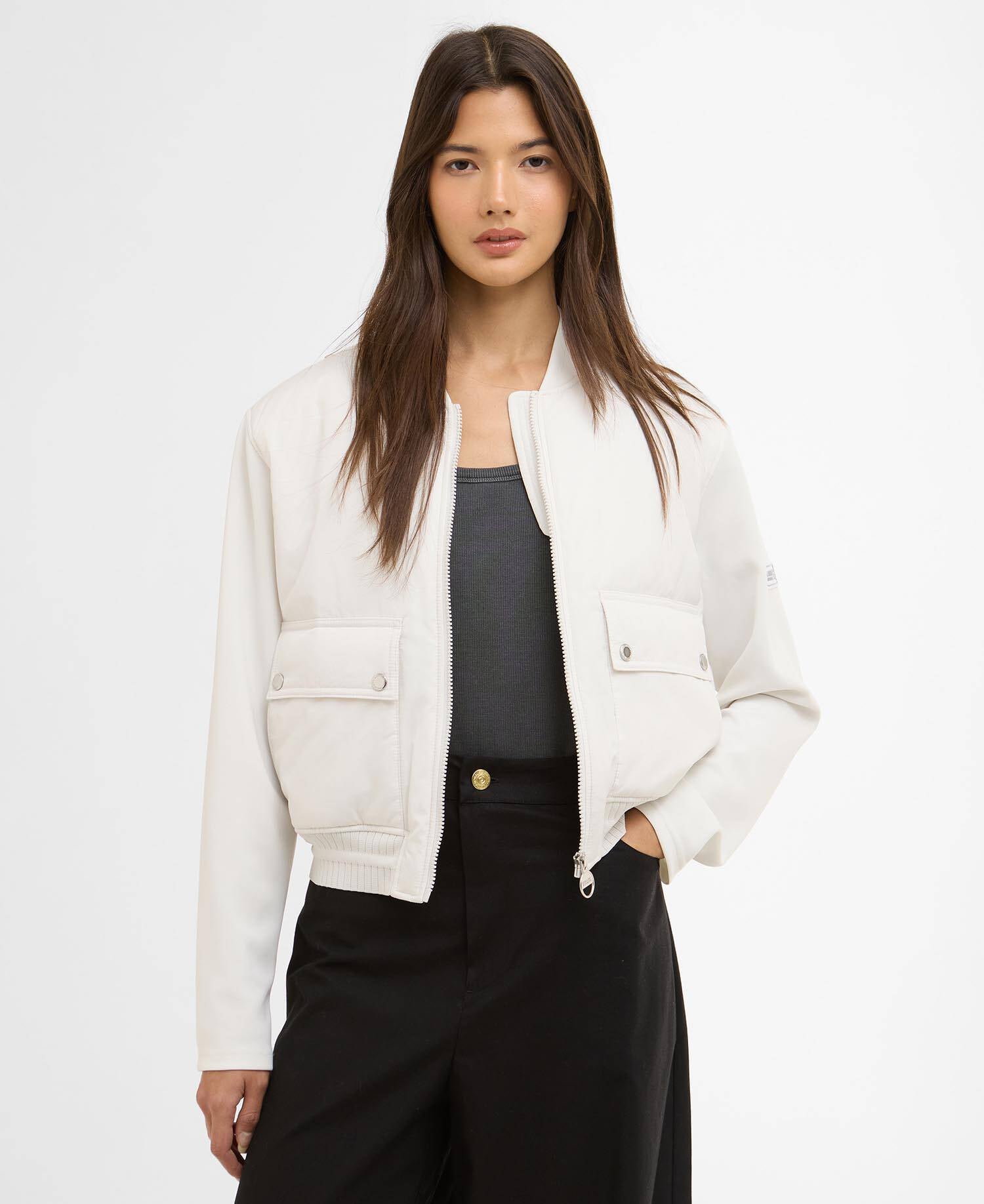 Emerson Quilted Bomber Jacket Vaporous Grey image number 0