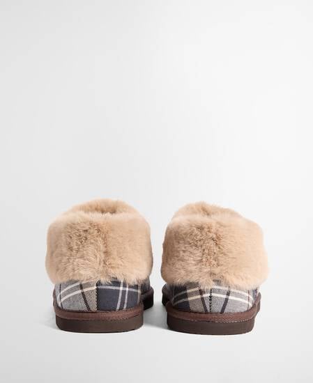 Eloise Tartan Slipper Boots Lt Birchwood Dress Tartan