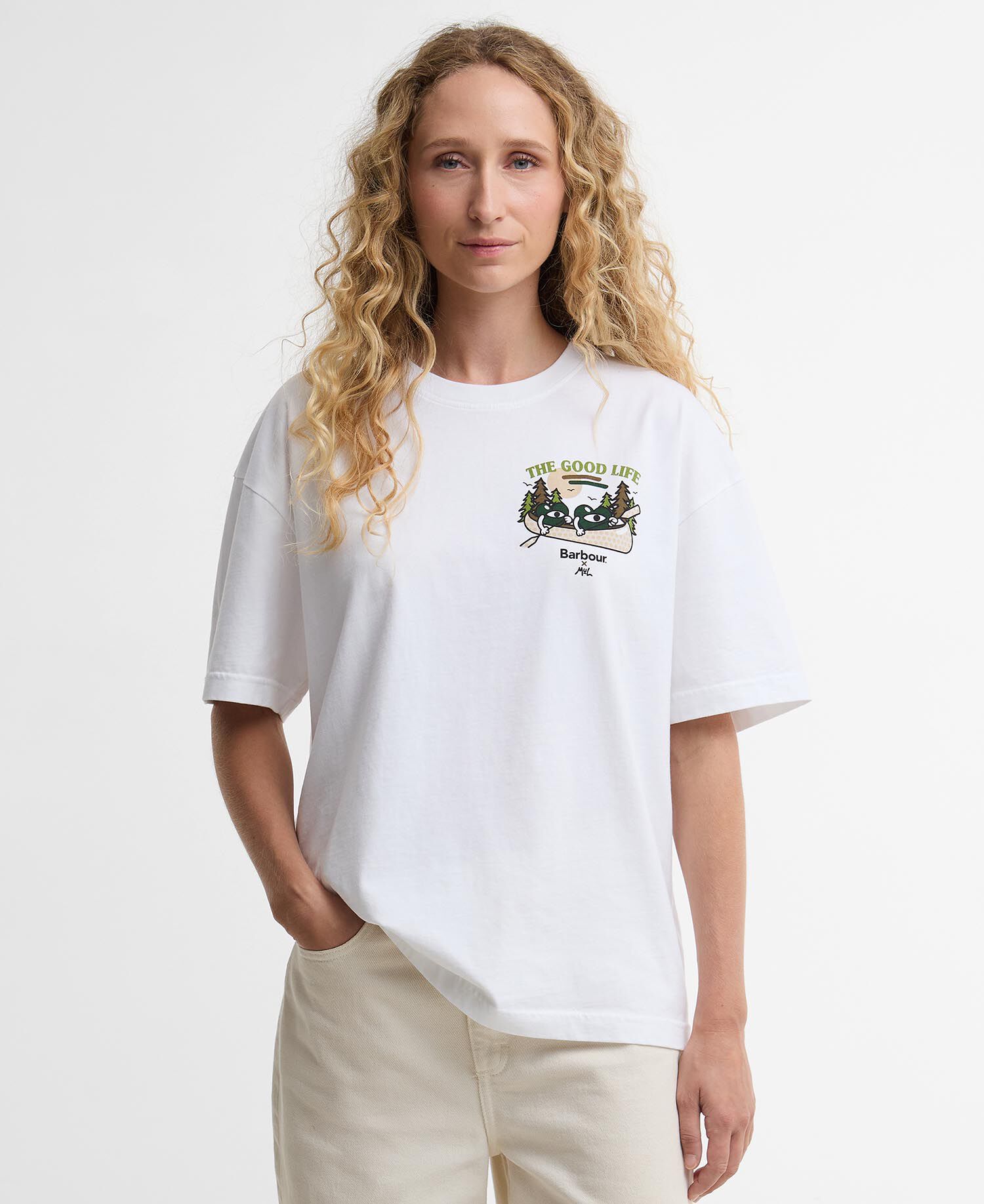 Barbour x Mul Heaton Oversized T-Shirt White
