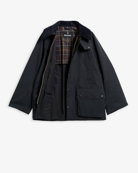Peached Oversized Bedale Casual Jacket Classic Navy