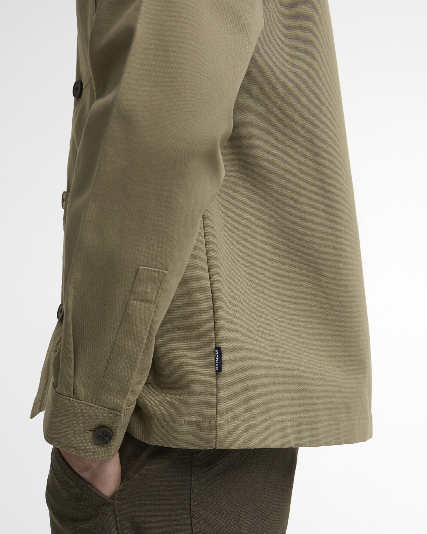 Overshirt Washed con finiture in tartan Sage